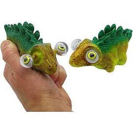 WARM FUZZY Toys (1) Dinosaur Poppin Peepers - Squeezy Animals with Pop Out Eyes - Stress Relief Toy Suitable for Autism & ADHD - Funny Sensory Toys Great for Home, Classroom, Birthday Party Favors