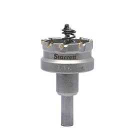 Starrett Carbide Tipped Hole Saw - SM40 Sheet Metal Cutter with Intake and Center Drill - for Drilling Stainless Steel Aluminium Alloys - 40mm