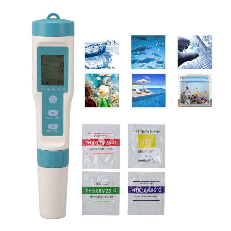 7 in 1 Water Quality Monitor Detect ORP PH EC