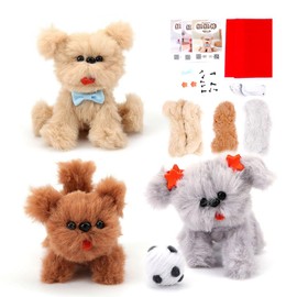 Siticoto Pipe Cleaners Dog Craft, 13 Pcs Pipecleaners Craft Kit Animal with Step-by-Step Video Tutorials for Beginners Birthday Gift