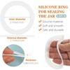 12pcs 3.7 Inches Silicone Jar Gaskets Replacement Silicone Seals Airtight