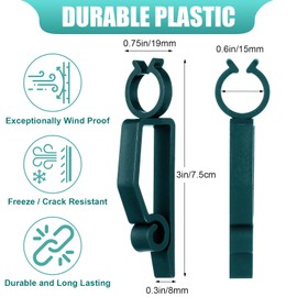 Wenqik Large C7 C9 Christmas Light Clip Outdoor Holiday Light Clips for Gutters and Shingles Outdoor Hang Gutter Hooks Weatherproof for Christmas Decoration String Lights(Dark Green, 120 Pcs)