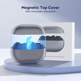 Electric Nail Clipper with USB Charging: Acina 2025 Upgraded Automatic Nail Clippers with Led Light - USB Rechargeable Safety Fingernail Trimmer for Baby Seniors Kids Adults (Black, Large)