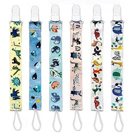 PandaEar - Paquete de 5 clips de silicona para chupete para niños y niñas recién nacidos