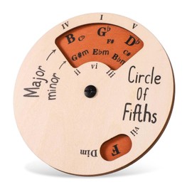 Wooden Melody Tool, Circle of Fifths Wheel Melody Chord Tool The Chord Wheel for Musicians Songwriters Practice Musical Instruments Accessories for Guitar, Bass, Piano, Violin