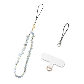 MORSUNBELA Phone Chain Phone Lanyard Hand Wrist Strap Lanyard Phone Chain Beaded for Girl Woman Phone Accessories