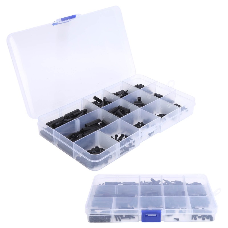 320pcs M2 Nylon Male to Female Hex Spacers Screw Nut