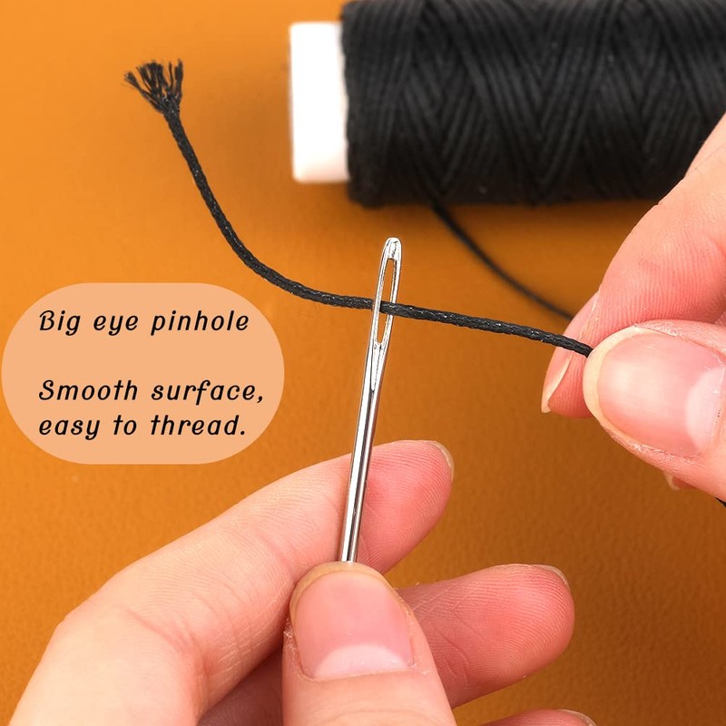 Ftyiwu Waxed Thread, Upholstery Needle and Thread 32 Yards with