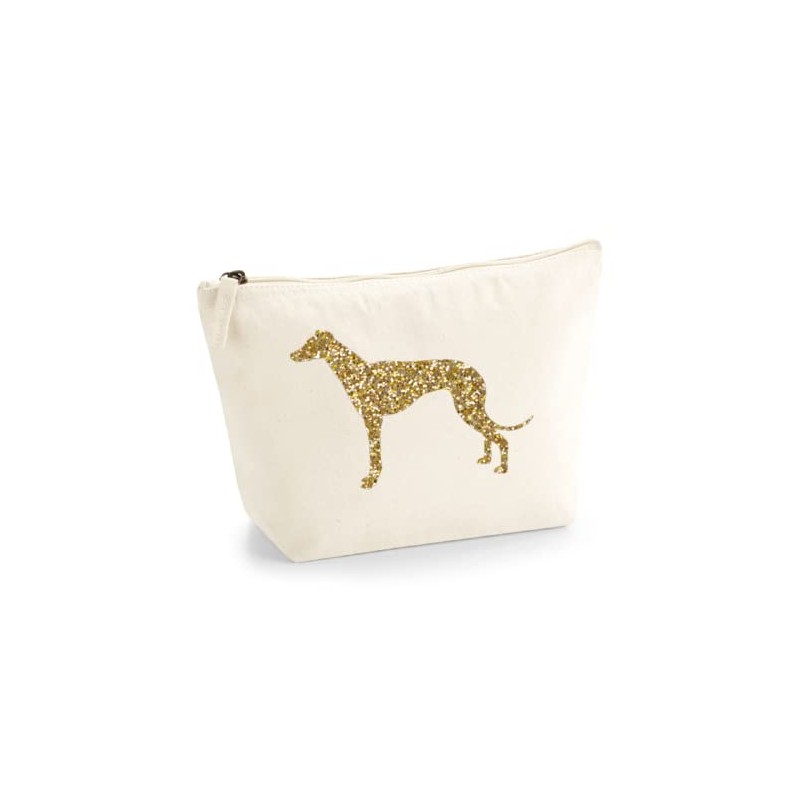 Greyhound Make Up Bag, Organic Cosmetic Bag, Greyhound Gift, Gift