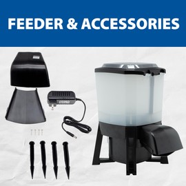 The Pond Guy KoiGrower Automatic Pond Fish Food Dispenser, Solar, Battery & AC Electric Power, Auto Timed Koi Pellet Feeder, 5 Gallon Feed Container