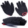 ARJDXDP 3 Set Haarbürste Schwamm, große Löcher Afro Curl Schwamm,