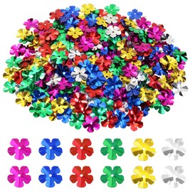Penta Angel Christmas Sequins Confetti 30g Assorted Color & Style Plastic Spangles Beads Gold Foil Iron Slice Confetti Embroidery Craft for Wedding Christmas Clothes Jewelry Making (Flower)