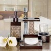 Creative Scents Dahlia Brown Bathroom Accessory Set Complete - Decorative