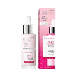 Eveline Cosmetics Multi-Peptide Hautserum – Verjüngendes Anti-Aging Serum Shot für Tag und Nacht – Reduziert Falten und Linien, Feuchtigkeitsspendend und Uelastisch Machend Vegan Formel