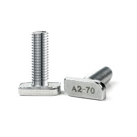 VOOXA Hammer Head Screws M10 x 30 - Pack of 20, A2 Stainless Steel - Half Screws for Solar PV Mounting Rail Type 28/15 | Rustproof, Corrosion Resistant