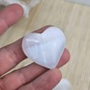 NKlaus 3 x Selenite Heart 4 x 4 x 2
