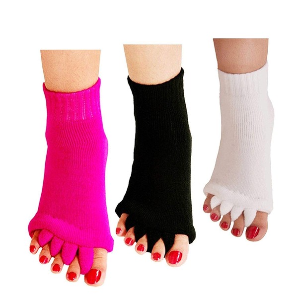 Minjie - Calcetines de alineación de pies para mujer, para