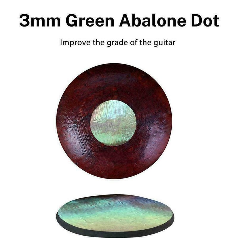 30pcs Cocobolo Guitar Bridge Pins, Vintage Style, Slotted w/Green Abalone
