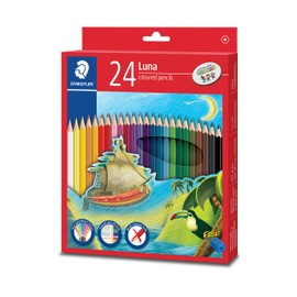 Staedtler Luna 24 Colors Coloured Pencil Set with FREE Pencil Sharpener