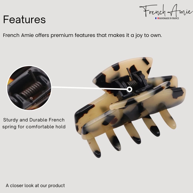 French Amie Chic - Pinza para el pelo hecha a