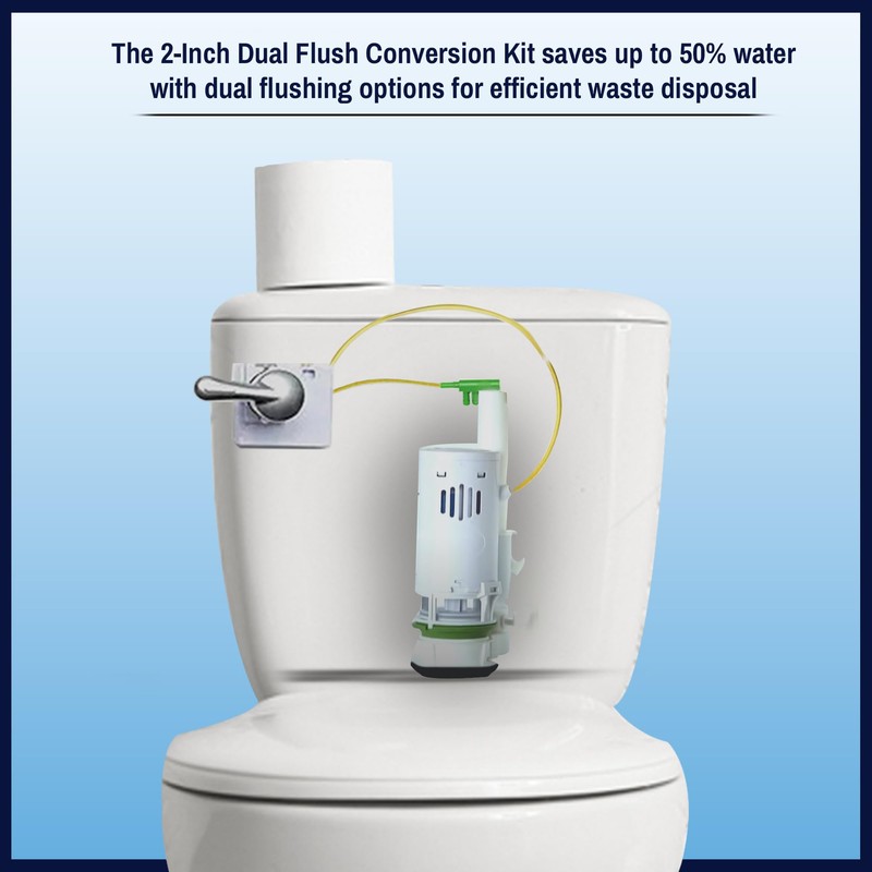 2 INCH DUAL FLUSH QUICK CONNECT VALVE CONVERSION KIT W/HANDLE