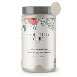 Country Chic Paint - Chalk Style All-in-One Paint for Furniture, Home Decor, Cabinets, Crafts, Eco-Friendly, Matte Paint - Sunday Tea [Warm Grey] Quart 32oz