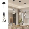 Cunfash Modern LED Pendant Light, Black Spiral LED Pendant Light