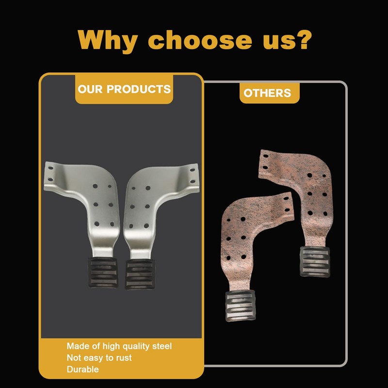 2 Pack Left & Right Hood Bracket Fit for Peterbilt
