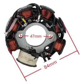 RedCap 7 1/2 Coil AC 5-Wire Stator Magneto for 4-Stroke CG 125cc 150cc Chinese Scooter Moped ATV Go-kart Buggy Engine Taotao Paliden Roketa Jonway Icebear Coolster Lance SUNL Vento