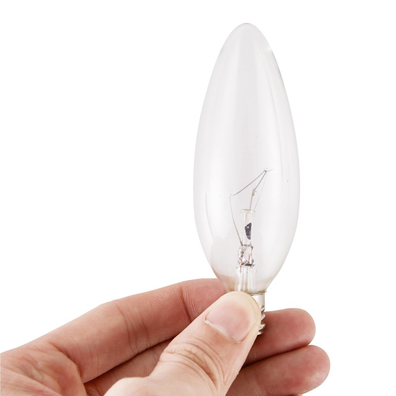 LinMiFo 12-Pack 60W 110V Incandescent Candle Light Bulbs Dimmable Chandelier