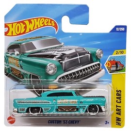 Hot Wheels - Custom '53 Chevy - HW Art Cars 2/10 - HYW68 - Short Card - GM - Turquoise - Mattel 2025 - 1:64
