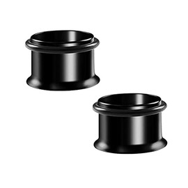 HEKEUOR Ear Tunnels Stretching Kit Stainless Steel Gauge Plugs Set Single Flared Stretching Kit Black Color 00g 7/16 1/2 9/16 5/8 3/4 7/8 1 Inch, Alloy Steel