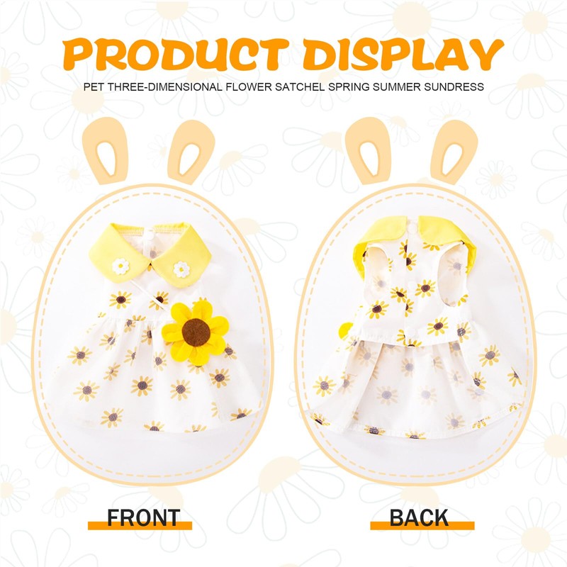 Jimjis Dog Clothes, Spring, Summer, Breathable, Princesses, Dress, Skirt, Sleeveless,