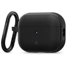 Caseology AirPods Pro 2nd Generation TPU Premium Sandstone Textured Durable Case with Carabiner Vault - Matte Black
