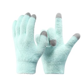 MoyRetty Touchscreen Silicone Moisturizing Gloves for Dry Hands Overnight, Reusable Hand Spa Gloves with Vitamin E & Jojoba Oil(Green)