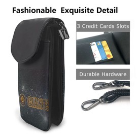 JMI Yomiuri Giants Smartphone Pouch, Genuine Leather, Shoulder Bag, Thin, Women's, Men's, Mini Pouch, Popular, Wallet, Crossbody Bag, High 7.5 x Width 4.9 x Thickness 1.6 inches (19 x 12.5 x 4 cm),