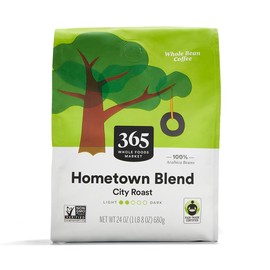 365 by Whole Foods Market, Hometown Blend Whole Bean Coffee, Medium-Light Roast, 24 Ounce