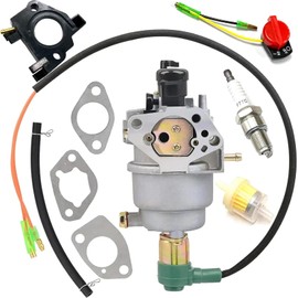 Generator Carburetor Fit for Honda EB5000X EB6500X EB3500 EW171 Generator - Replacement Part 16100-Z5F-F01 16100-ZE3-F12 16100-ZE3-704 - Auto Choke Carburetor Kit with Gaskets & Fuel Line
