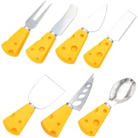 UpTuoLi 7-Pc Mini Cheese Knife Set with Forks for Charcuterie Boards