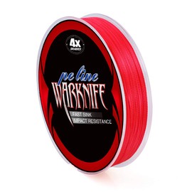 Warknife PE Line Fishing Line X4 300m (0.4, 0.6, 0.8, 1, 1, 1, 1.2, 1.5, 2, 2.5, 3, 3.5, 4, 5, 6, 7, 8, 9, 10) Red
