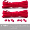 Olukssck 2 Pairs of 5 mm Wide Elastic Shoelaces Without