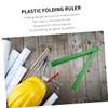 Tofficu Seamless Hinge Plastic Folding Ruler 2m Length Metric for