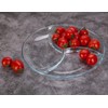 FOYO Round Tempered Glass Serving Platters/Trays - 3 Sectional -10''