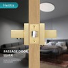 Heittis 3 Pack Heavy Passage Door Handle Keyless Square Brushed