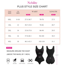 Nebility Plus Size Tummy Control Shapewear Bodysuits For Women Seamless Waist Trainer Body Shaper Sleeveless Round Neck Top(Black Plus Size,2X)