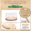 25DOL XXL Extra Large 10 inch Clear Glass Salad Bowl