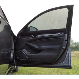 Car Front Side Window Shades, Elastic Mesh Car Window Sun Shades Screen Mosquito Net, Fit 95% of Cars, SUVs Camping, Reduce UV Rays,Sun Glare,