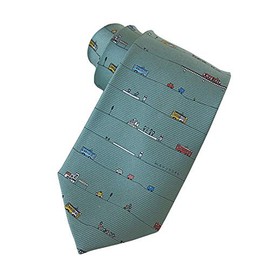Shikisai Shop, Manyo Line Illustration Series, Chinchin Train, Character Necktie, Local Original Necktie, Tetsu-chan, green