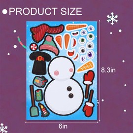 Haakong 32 Sheets Christmas Stickers for Boys Girls 8 Styles Christmas Stickers Christmas Game Activities