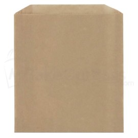 Kraft Brown Paper Sandwich Bags Biodegradable Food Grade Paper Bags Unbleached Compostable Natural Kraft Paper Stock Bags for Bakery Cookies, Treats, Snacks, Sandwiches (100, 6 x .75 x 6.75 inch)
